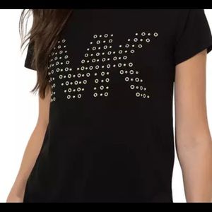 NWT Michael Kors Tee! Silver riveting MK